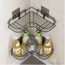 Anti Rust L Shaped Corner Bathroom Shelf